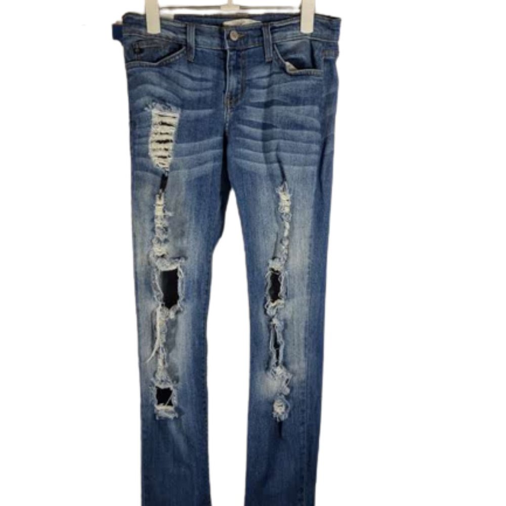 Kancan Estillo Cropped Blue Jeans Distressed Women's size 27